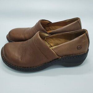 Born  Toby II Clogs Brown Leather Women's Size 7.5